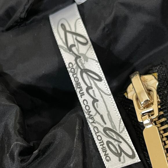 Lulu B Down Feathers Vest Womens Size Small S Full Zip Black Sleeveless - Picture 2 of 10